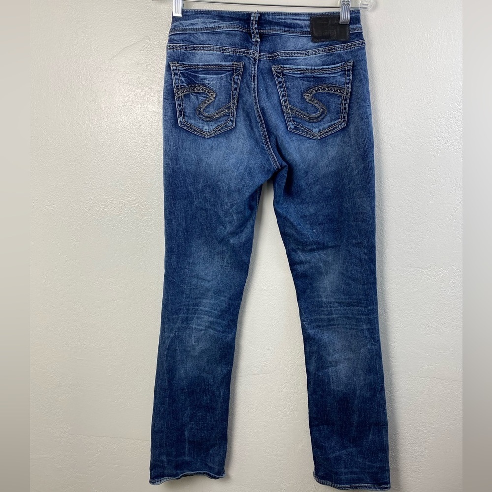 Silver Jeans‎ Suki High Slim Boot cut Western Rodeo Boho Festival Blue size 27